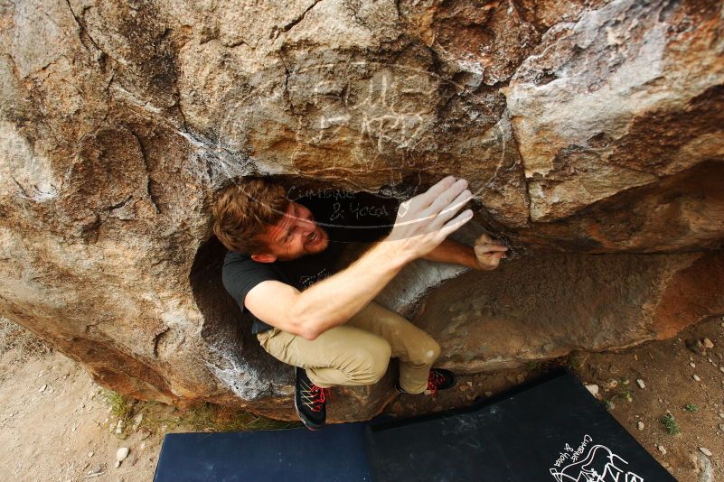 Bouldering in Hueco Tanks on 11/22/2018 with Blue Lizard Climbing and Yoga

Filename: SRM_20181122_1144210.jpg
Aperture: f/5.6
Shutter Speed: 1/400
Body: Canon EOS-1D Mark II
Lens: Canon EF 16-35mm f/2.8 L