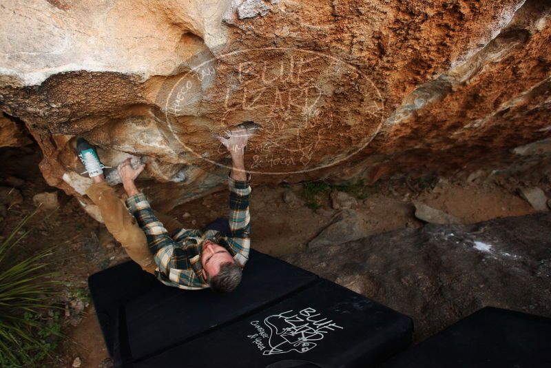 Bouldering in Hueco Tanks on 11/20/2018 with Blue Lizard Climbing and Yoga

Filename: SRM_20181120_1736130.jpg
Aperture: f/3.5
Shutter Speed: 1/250
Body: Canon EOS-1D Mark II
Lens: Canon EF 16-35mm f/2.8 L