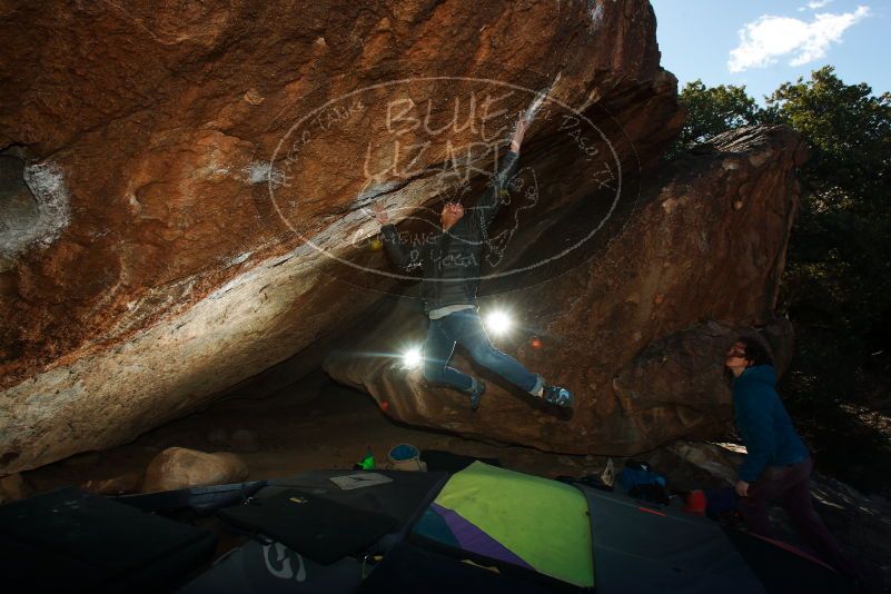 Bouldering in Hueco Tanks on 12/01/2018 with Blue Lizard Climbing and Yoga

Filename: SRM_20181201_1228130.jpg
Aperture: f/8.0
Shutter Speed: 1/320
Body: Canon EOS-1D Mark II
Lens: Canon EF 16-35mm f/2.8 L