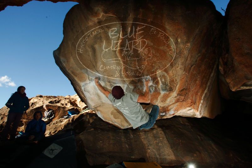 Bouldering in Hueco Tanks on 12/01/2018 with Blue Lizard Climbing and Yoga

Filename: SRM_20181201_1624330.jpg
Aperture: f/8.0
Shutter Speed: 1/250
Body: Canon EOS-1D Mark II
Lens: Canon EF 16-35mm f/2.8 L