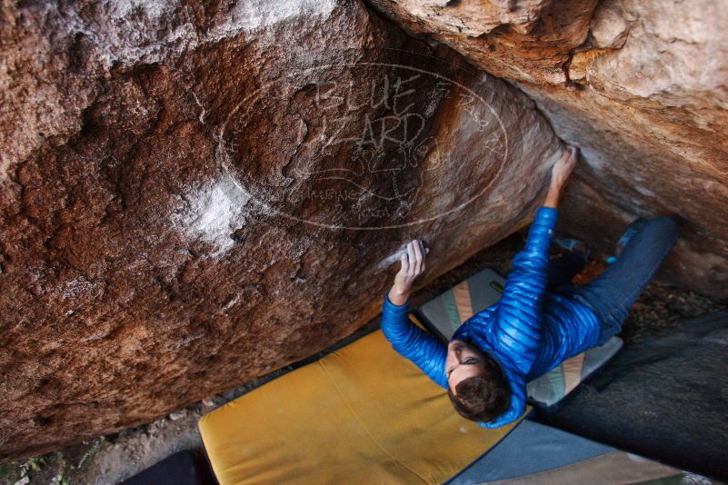 Bouldering in Hueco Tanks on 12/01/2018 with Blue Lizard Climbing and Yoga

Filename: SRM_20181201_1705370.jpg
Aperture: f/3.5
Shutter Speed: 1/200
Body: Canon EOS-1D Mark II
Lens: Canon EF 16-35mm f/2.8 L