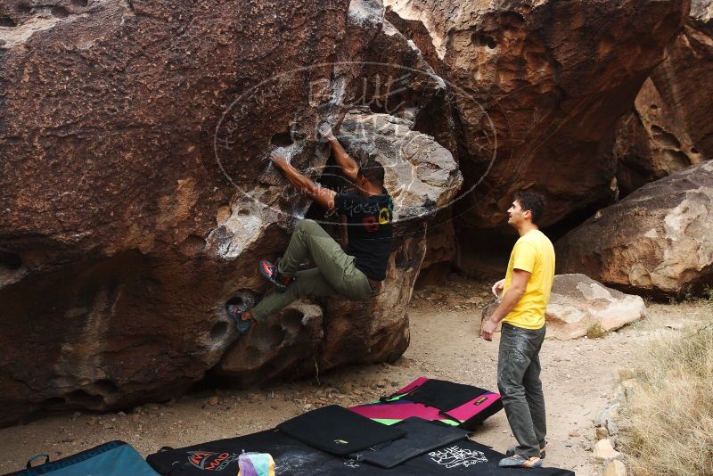 Bouldering in Hueco Tanks on 12/02/2018 with Blue Lizard Climbing and Yoga

Filename: SRM_20181202_1049410.jpg
Aperture: f/5.6
Shutter Speed: 1/250
Body: Canon EOS-1D Mark II
Lens: Canon EF 16-35mm f/2.8 L