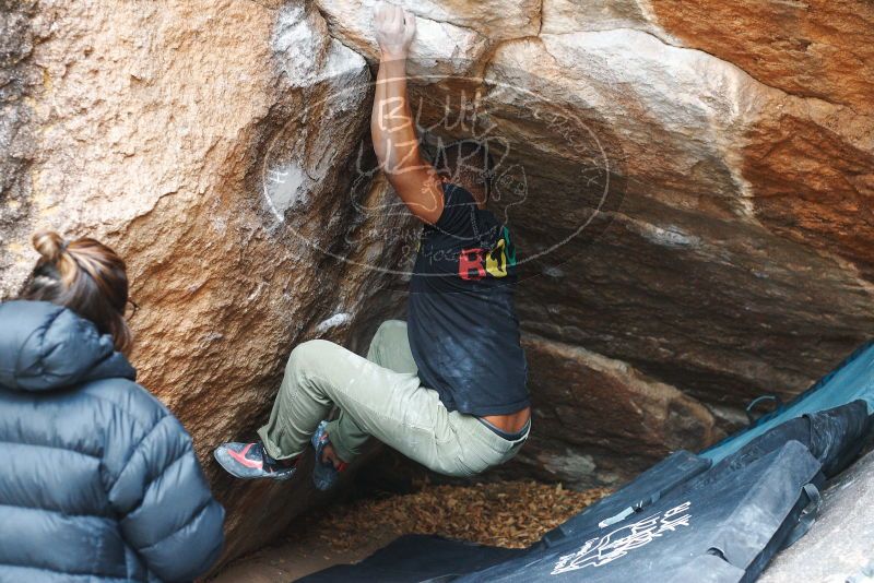 Bouldering in Hueco Tanks on 12/02/2018 with Blue Lizard Climbing and Yoga

Filename: SRM_20181202_1139460.jpg
Aperture: f/3.5
Shutter Speed: 1/250
Body: Canon EOS-1D Mark II
Lens: Canon EF 50mm f/1.8 II