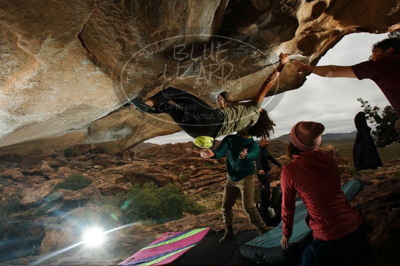 Bouldering in Hueco Tanks on 12/08/2018 with Blue Lizard Climbing and Yoga

Filename: SRM_20181208_1202000.jpg
Aperture: f/8.0
Shutter Speed: 1/250
Body: Canon EOS-1D Mark II
Lens: Canon EF 16-35mm f/2.8 L