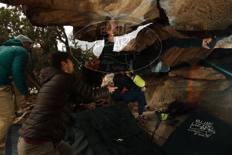 Bouldering in Hueco Tanks on 12/08/2018 with Blue Lizard Climbing and Yoga

Filename: SRM_20181208_1335010.jpg
Aperture: f/8.0
Shutter Speed: 1/200
Body: Canon EOS-1D Mark II
Lens: Canon EF 16-35mm f/2.8 L