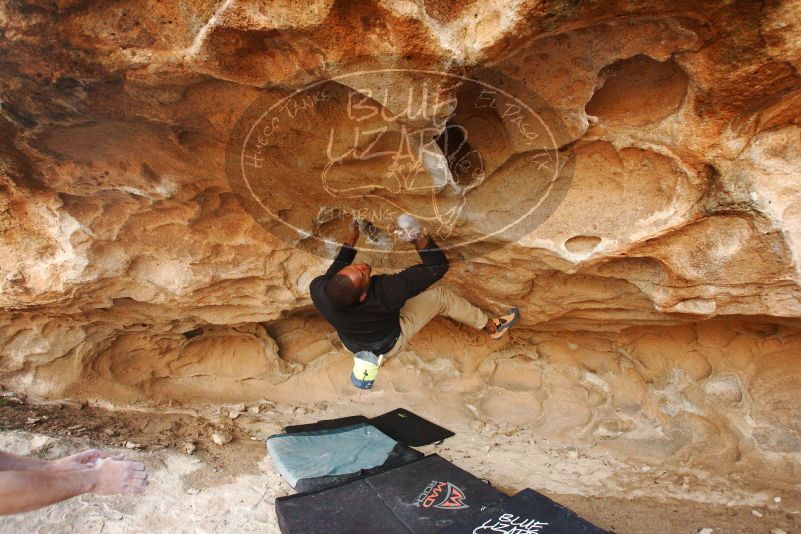 Bouldering in Hueco Tanks on 12/08/2018 with Blue Lizard Climbing and Yoga

Filename: SRM_20181208_1621530.jpg
Aperture: f/5.6
Shutter Speed: 1/250
Body: Canon EOS-1D Mark II
Lens: Canon EF 16-35mm f/2.8 L