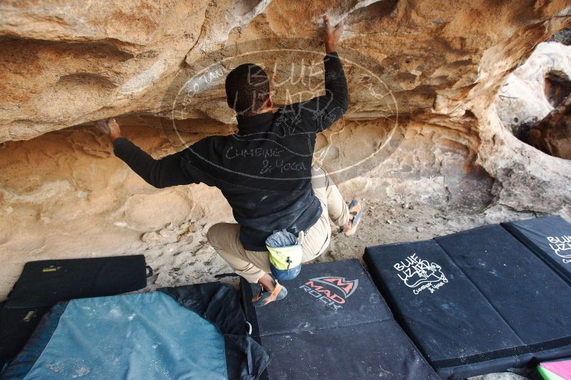 Bouldering in Hueco Tanks on 12/08/2018 with Blue Lizard Climbing and Yoga

Filename: SRM_20181208_1637560.jpg
Aperture: f/4.5
Shutter Speed: 1/250
Body: Canon EOS-1D Mark II
Lens: Canon EF 16-35mm f/2.8 L