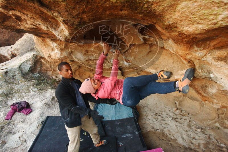 Bouldering in Hueco Tanks on 12/08/2018 with Blue Lizard Climbing and Yoga

Filename: SRM_20181208_1723020.jpg
Aperture: f/5.0
Shutter Speed: 1/200
Body: Canon EOS-1D Mark II
Lens: Canon EF 16-35mm f/2.8 L