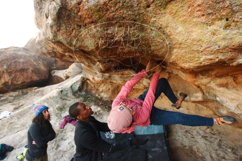 Bouldering in Hueco Tanks on 12/08/2018 with Blue Lizard Climbing and Yoga

Filename: SRM_20181208_1723190.jpg
Aperture: f/5.0
Shutter Speed: 1/250
Body: Canon EOS-1D Mark II
Lens: Canon EF 16-35mm f/2.8 L