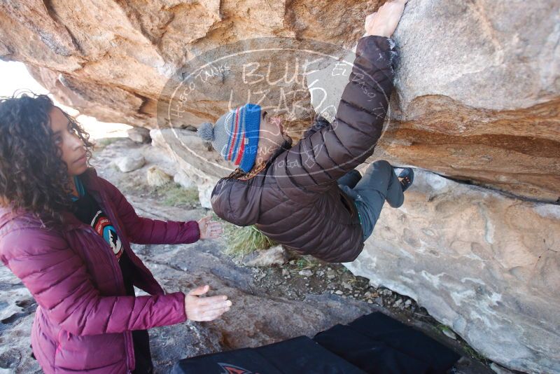 Bouldering in Hueco Tanks on 12/09/2018 with Blue Lizard Climbing and Yoga

Filename: SRM_20181209_1141551.jpg
Aperture: f/3.2
Shutter Speed: 1/250
Body: Canon EOS-1D Mark II
Lens: Canon EF 16-35mm f/2.8 L