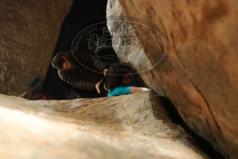 Bouldering in Hueco Tanks on 12/09/2018 with Blue Lizard Climbing and Yoga

Filename: SRM_20181209_1456070.jpg
Aperture: f/5.6
Shutter Speed: 1/250
Body: Canon EOS-1D Mark II
Lens: Canon EF 16-35mm f/2.8 L