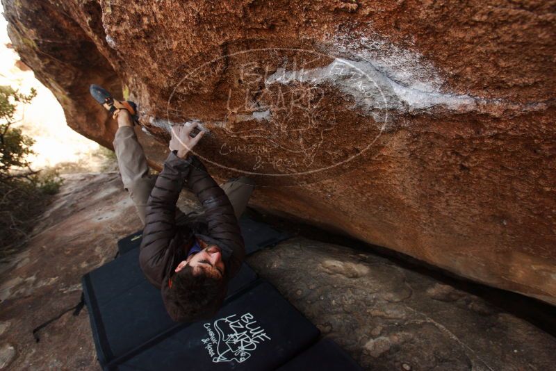 Bouldering in Hueco Tanks on 12/14/2018 with Blue Lizard Climbing and Yoga

Filename: SRM_20181214_1556190.jpg
Aperture: f/5.6
Shutter Speed: 1/250
Body: Canon EOS-1D Mark II
Lens: Canon EF 16-35mm f/2.8 L