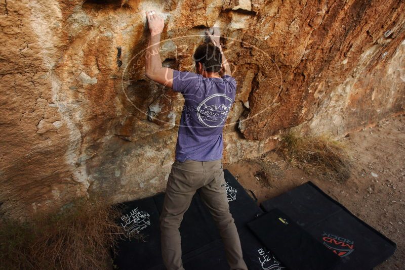 Bouldering in Hueco Tanks on 12/14/2018 with Blue Lizard Climbing and Yoga

Filename: SRM_20181214_1745240.jpg
Aperture: f/4.5
Shutter Speed: 1/200
Body: Canon EOS-1D Mark II
Lens: Canon EF 16-35mm f/2.8 L