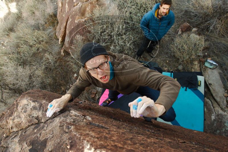 Bouldering in Hueco Tanks on 12/21/2018 with Blue Lizard Climbing and Yoga

Filename: SRM_20181221_1142130.jpg
Aperture: f/5.6
Shutter Speed: 1/250
Body: Canon EOS-1D Mark II
Lens: Canon EF 16-35mm f/2.8 L