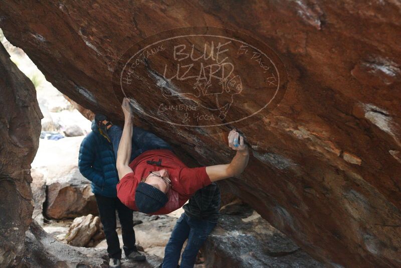 Bouldering in Hueco Tanks on 12/21/2018 with Blue Lizard Climbing and Yoga

Filename: SRM_20181221_1652301.jpg
Aperture: f/4.0
Shutter Speed: 1/250
Body: Canon EOS-1D Mark II
Lens: Canon EF 50mm f/1.8 II