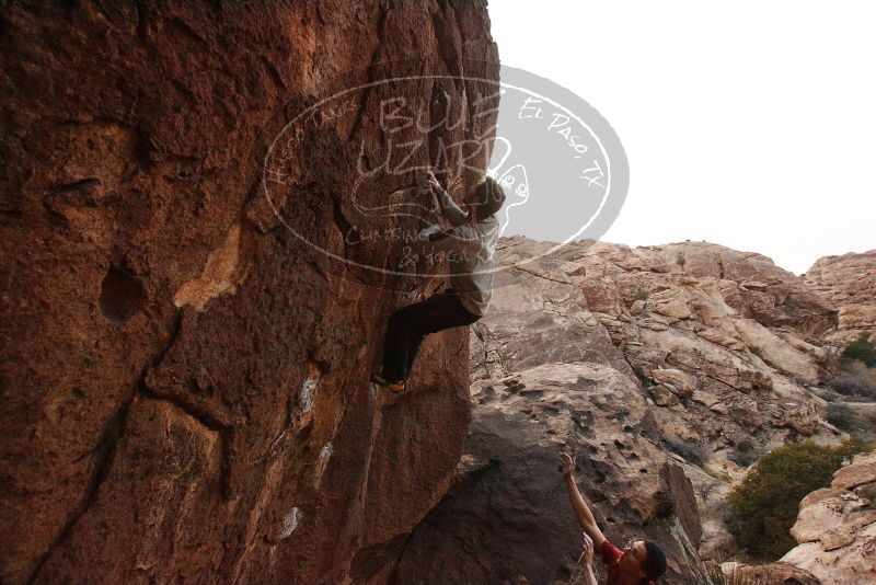 Bouldering in Hueco Tanks on 12/21/2018 with Blue Lizard Climbing and Yoga

Filename: SRM_20181221_1750200.jpg
Aperture: f/6.3
Shutter Speed: 1/250
Body: Canon EOS-1D Mark II
Lens: Canon EF 16-35mm f/2.8 L