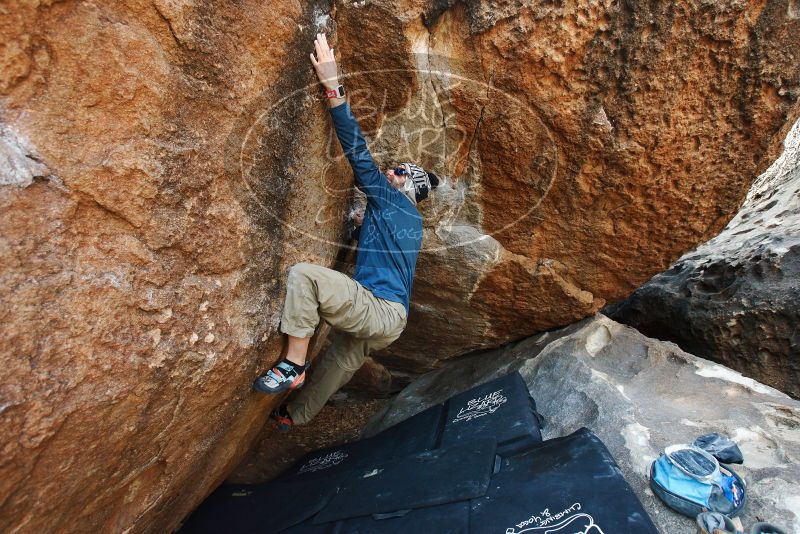 Bouldering in Hueco Tanks on 12/23/2018 with Blue Lizard Climbing and Yoga

Filename: SRM_20181223_1116310.jpg
Aperture: f/4.5
Shutter Speed: 1/250
Body: Canon EOS-1D Mark II
Lens: Canon EF 16-35mm f/2.8 L