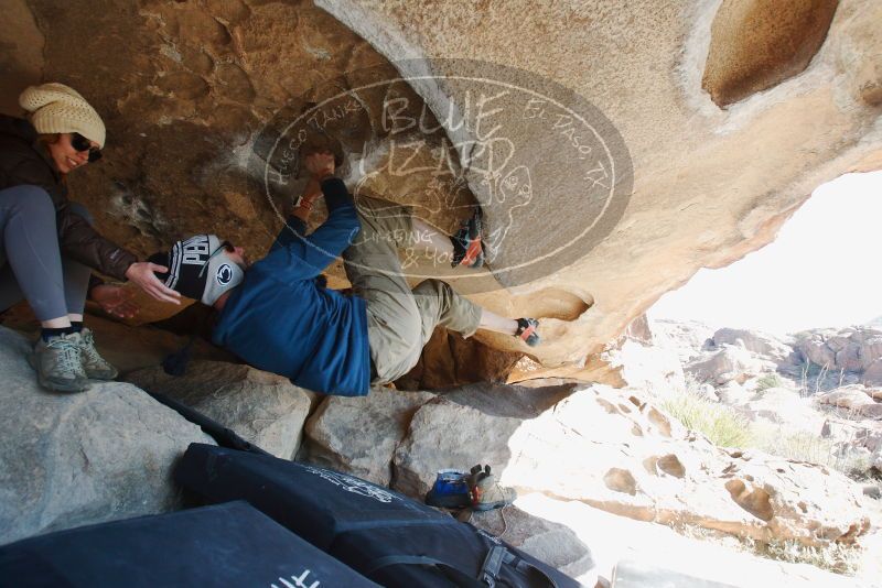 Bouldering in Hueco Tanks on 12/23/2018 with Blue Lizard Climbing and Yoga

Filename: SRM_20181223_1211560.jpg
Aperture: f/5.6
Shutter Speed: 1/200
Body: Canon EOS-1D Mark II
Lens: Canon EF 16-35mm f/2.8 L