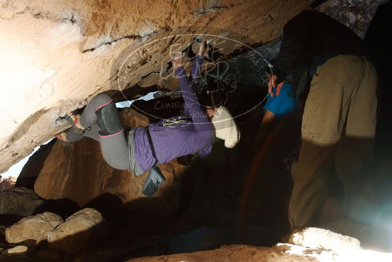 Bouldering in Hueco Tanks on 12/23/2018 with Blue Lizard Climbing and Yoga

Filename: SRM_20181223_1554370.jpg
Aperture: f/8.0
Shutter Speed: 1/250
Body: Canon EOS-1D Mark II
Lens: Canon EF 16-35mm f/2.8 L