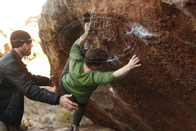 Bouldering in Hueco Tanks on 12/23/2018 with Blue Lizard Climbing and Yoga

Filename: SRM_20181223_1703021.jpg
Aperture: f/2.8
Shutter Speed: 1/400
Body: Canon EOS-1D Mark II
Lens: Canon EF 50mm f/1.8 II