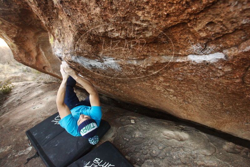 Bouldering in Hueco Tanks on 12/23/2018 with Blue Lizard Climbing and Yoga

Filename: SRM_20181223_1705280.jpg
Aperture: f/5.6
Shutter Speed: 1/100
Body: Canon EOS-1D Mark II
Lens: Canon EF 16-35mm f/2.8 L