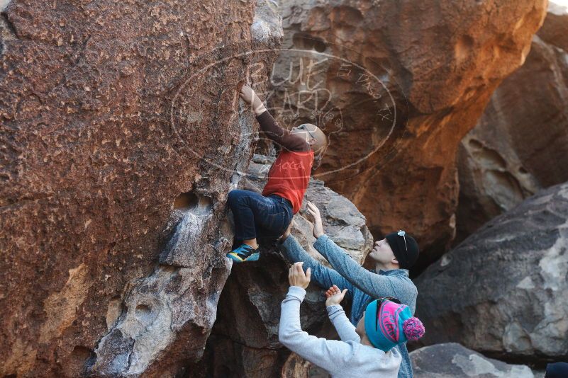 Bouldering in Hueco Tanks on 12/24/2018 with Blue Lizard Climbing and Yoga

Filename: SRM_20181224_1025390.jpg
Aperture: f/4.0
Shutter Speed: 1/400
Body: Canon EOS-1D Mark II
Lens: Canon EF 50mm f/1.8 II