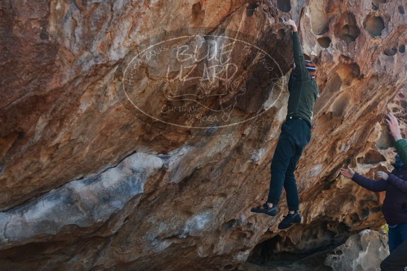 Bouldering in Hueco Tanks on 12/30/2018 with Blue Lizard Climbing and Yoga

Filename: SRM_20181230_1130361.jpg
Aperture: f/4.0
Shutter Speed: 1/400
Body: Canon EOS-1D Mark II
Lens: Canon EF 50mm f/1.8 II