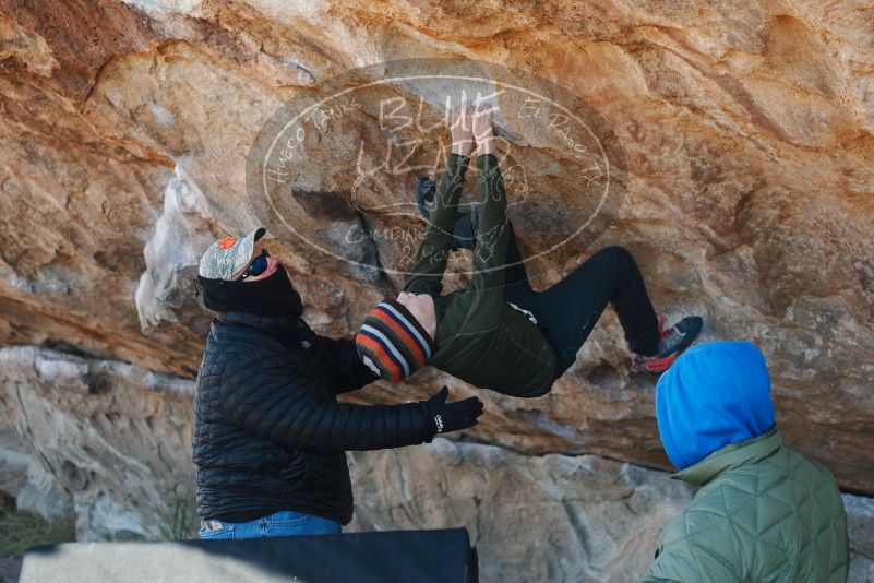 Bouldering in Hueco Tanks on 12/30/2018 with Blue Lizard Climbing and Yoga

Filename: SRM_20181230_1158160.jpg
Aperture: f/3.2
Shutter Speed: 1/320
Body: Canon EOS-1D Mark II
Lens: Canon EF 50mm f/1.8 II