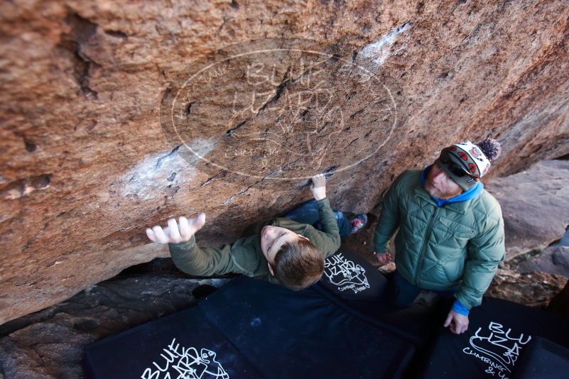 Bouldering in Hueco Tanks on 12/30/2018 with Blue Lizard Climbing and Yoga

Filename: SRM_20181230_1404040.jpg
Aperture: f/3.5
Shutter Speed: 1/250
Body: Canon EOS-1D Mark II
Lens: Canon EF 16-35mm f/2.8 L