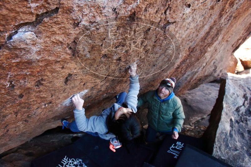 Bouldering in Hueco Tanks on 12/30/2018 with Blue Lizard Climbing and Yoga

Filename: SRM_20181230_1404490.jpg
Aperture: f/4.5
Shutter Speed: 1/250
Body: Canon EOS-1D Mark II
Lens: Canon EF 16-35mm f/2.8 L