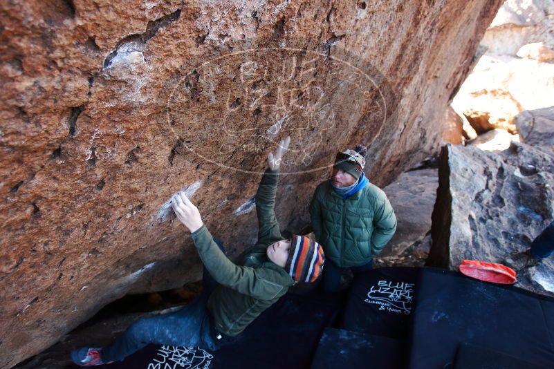 Bouldering in Hueco Tanks on 12/30/2018 with Blue Lizard Climbing and Yoga

Filename: SRM_20181230_1438360.jpg
Aperture: f/4.5
Shutter Speed: 1/250
Body: Canon EOS-1D Mark II
Lens: Canon EF 16-35mm f/2.8 L