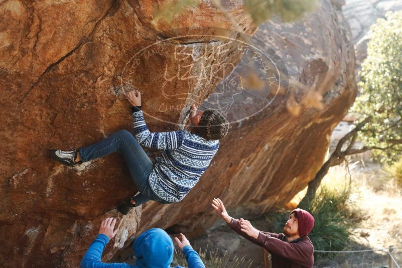 Bouldering in Hueco Tanks on 12/30/2018 with Blue Lizard Climbing and Yoga

Filename: SRM_20181230_1558160.jpg
Aperture: f/3.5
Shutter Speed: 1/400
Body: Canon EOS-1D Mark II
Lens: Canon EF 50mm f/1.8 II