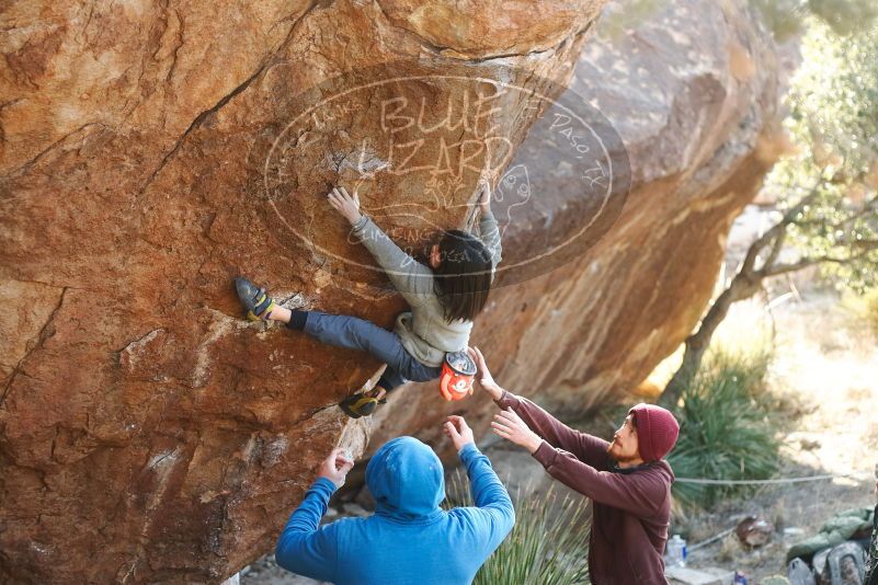 Bouldering in Hueco Tanks on 12/30/2018 with Blue Lizard Climbing and Yoga

Filename: SRM_20181230_1559091.jpg
Aperture: f/2.8
Shutter Speed: 1/400
Body: Canon EOS-1D Mark II
Lens: Canon EF 50mm f/1.8 II