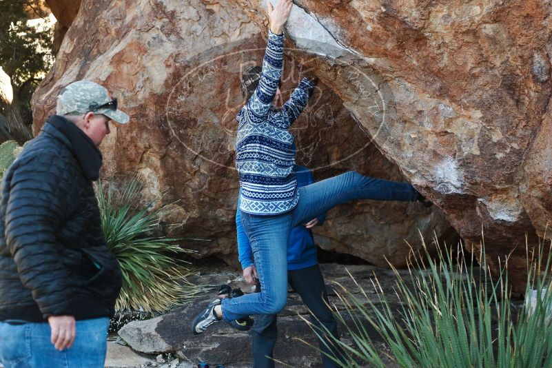 Bouldering in Hueco Tanks on 12/30/2018 with Blue Lizard Climbing and Yoga

Filename: SRM_20181230_1609020.jpg
Aperture: f/4.0
Shutter Speed: 1/250
Body: Canon EOS-1D Mark II
Lens: Canon EF 50mm f/1.8 II