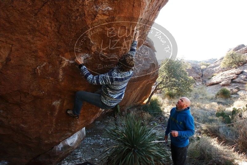 Bouldering in Hueco Tanks on 12/30/2018 with Blue Lizard Climbing and Yoga

Filename: SRM_20181230_1626090.jpg
Aperture: f/9.0
Shutter Speed: 1/200
Body: Canon EOS-1D Mark II
Lens: Canon EF 16-35mm f/2.8 L