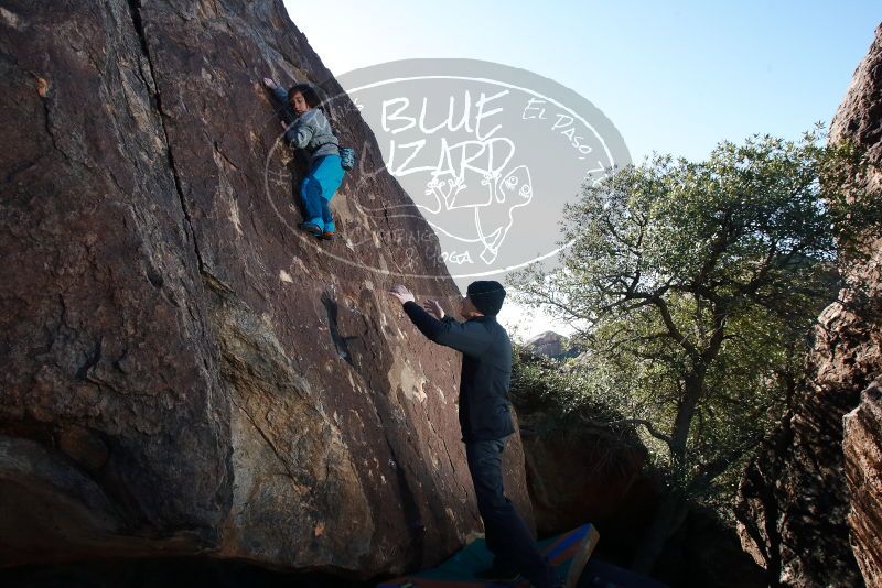 Bouldering in Hueco Tanks on 01/01/2019 with Blue Lizard Climbing and Yoga

Filename: SRM_20190101_1219100.jpg
Aperture: f/7.1
Shutter Speed: 1/250
Body: Canon EOS-1D Mark II
Lens: Canon EF 16-35mm f/2.8 L