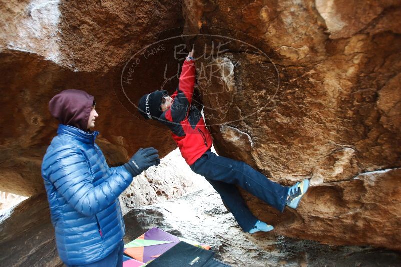 Bouldering in Hueco Tanks on 01/02/2019 with Blue Lizard Climbing and Yoga

Filename: SRM_20190102_1550480.jpg
Aperture: f/2.8
Shutter Speed: 1/320
Body: Canon EOS-1D Mark II
Lens: Canon EF 16-35mm f/2.8 L