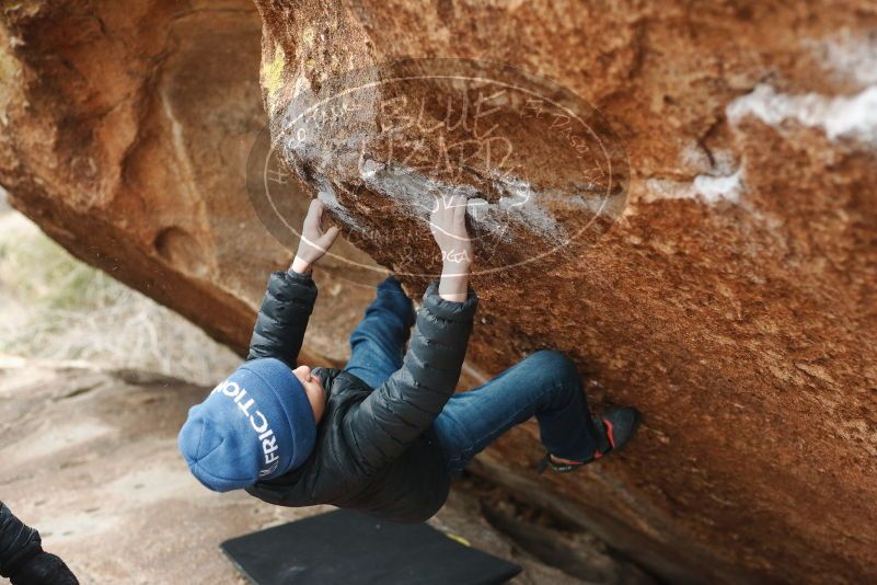 Bouldering in Hueco Tanks on 01/02/2019 with Blue Lizard Climbing and Yoga

Filename: SRM_20190102_1704010.jpg
Aperture: f/3.2
Shutter Speed: 1/200
Body: Canon EOS-1D Mark II
Lens: Canon EF 50mm f/1.8 II