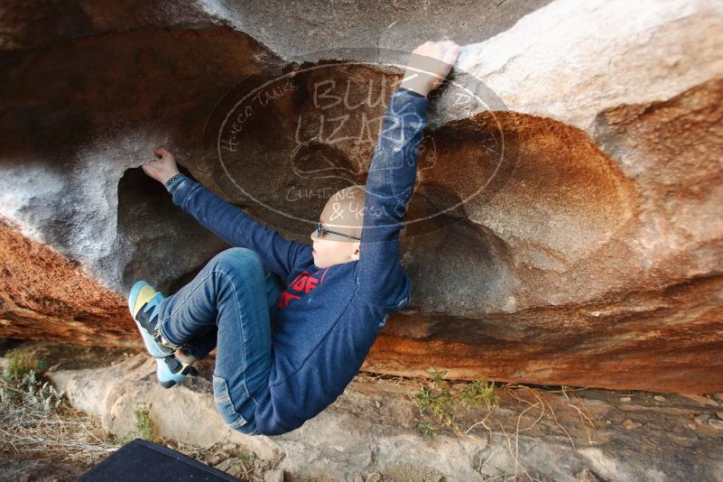 Bouldering in Hueco Tanks on 12/31/2018 with Blue Lizard Climbing and Yoga

Filename: SRM_20181231_1653290.jpg
Aperture: f/2.8
Shutter Speed: 1/250
Body: Canon EOS-1D Mark II
Lens: Canon EF 16-35mm f/2.8 L