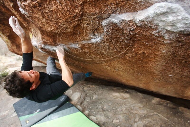 Bouldering in Hueco Tanks on 01/06/2019 with Blue Lizard Climbing and Yoga

Filename: SRM_20190106_1351190.jpg
Aperture: f/4.0
Shutter Speed: 1/320
Body: Canon EOS-1D Mark II
Lens: Canon EF 16-35mm f/2.8 L