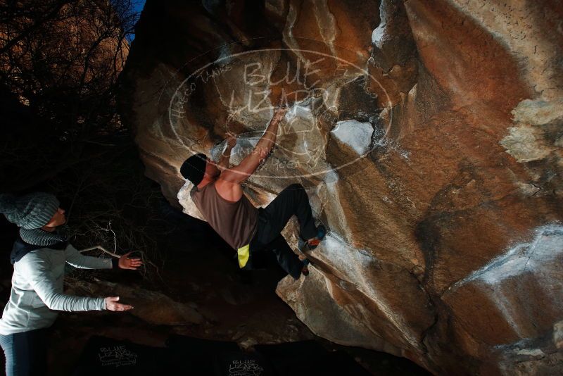 Bouldering in Hueco Tanks on 01/13/2019 with Blue Lizard Climbing and Yoga

Filename: SRM_20190113_1727550.jpg
Aperture: f/8.0
Shutter Speed: 1/250
Body: Canon EOS-1D Mark II
Lens: Canon EF 16-35mm f/2.8 L