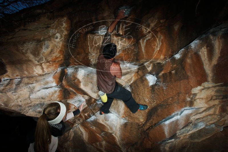 Bouldering in Hueco Tanks on 01/13/2019 with Blue Lizard Climbing and Yoga

Filename: SRM_20190113_1756200.jpg
Aperture: f/8.0
Shutter Speed: 1/250
Body: Canon EOS-1D Mark II
Lens: Canon EF 16-35mm f/2.8 L