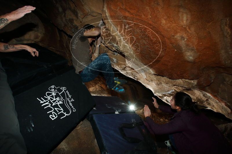 Bouldering in Hueco Tanks on 01/14/2019 with Blue Lizard Climbing and Yoga

Filename: SRM_20190114_1317400.jpg
Aperture: f/8.0
Shutter Speed: 1/250
Body: Canon EOS-1D Mark II
Lens: Canon EF 16-35mm f/2.8 L