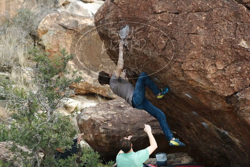 Bouldering in Hueco Tanks on 01/14/2019 with Blue Lizard Climbing and Yoga

Filename: SRM_20190114_1649100.jpg
Aperture: f/3.2
Shutter Speed: 1/320
Body: Canon EOS-1D Mark II
Lens: Canon EF 50mm f/1.8 II