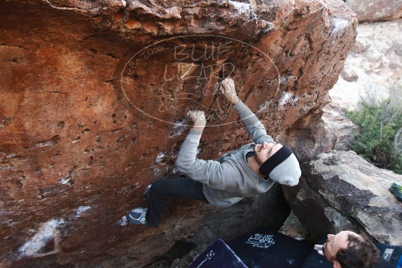 Bouldering in Hueco Tanks on 01/14/2019 with Blue Lizard Climbing and Yoga

Filename: SRM_20190114_1026010.jpg
Aperture: f/5.0
Shutter Speed: 1/160
Body: Canon EOS-1D Mark II
Lens: Canon EF 16-35mm f/2.8 L