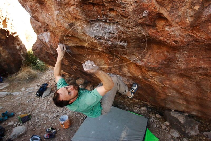 Bouldering in Hueco Tanks on 01/14/2019 with Blue Lizard Climbing and Yoga

Filename: SRM_20190114_1140450.jpg
Aperture: f/5.6
Shutter Speed: 1/250
Body: Canon EOS-1D Mark II
Lens: Canon EF 16-35mm f/2.8 L