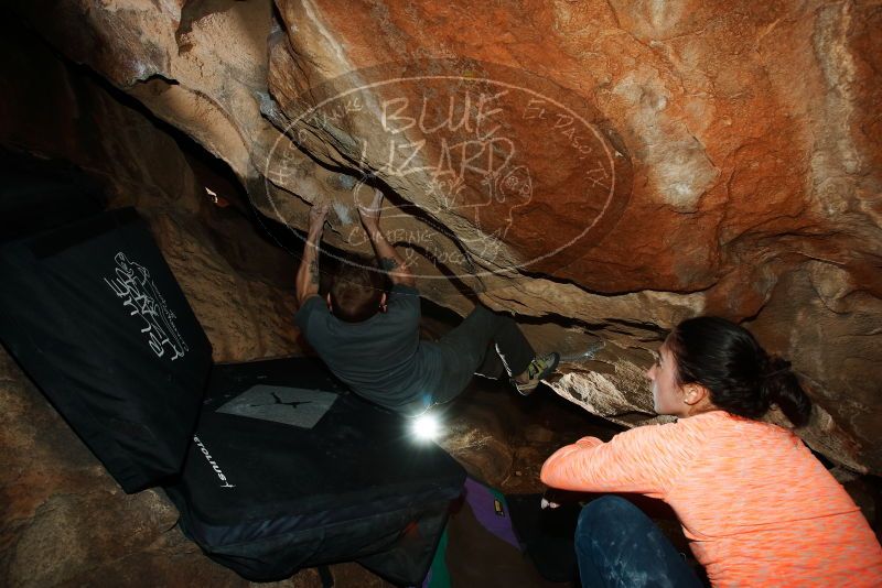 Bouldering in Hueco Tanks on 01/14/2019 with Blue Lizard Climbing and Yoga

Filename: SRM_20190114_1304340.jpg
Aperture: f/8.0
Shutter Speed: 1/250
Body: Canon EOS-1D Mark II
Lens: Canon EF 16-35mm f/2.8 L