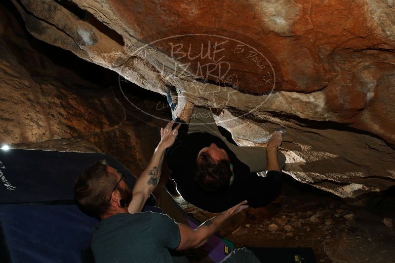 Bouldering in Hueco Tanks on 01/14/2019 with Blue Lizard Climbing and Yoga

Filename: SRM_20190114_1315430.jpg
Aperture: f/8.0
Shutter Speed: 1/250
Body: Canon EOS-1D Mark II
Lens: Canon EF 16-35mm f/2.8 L