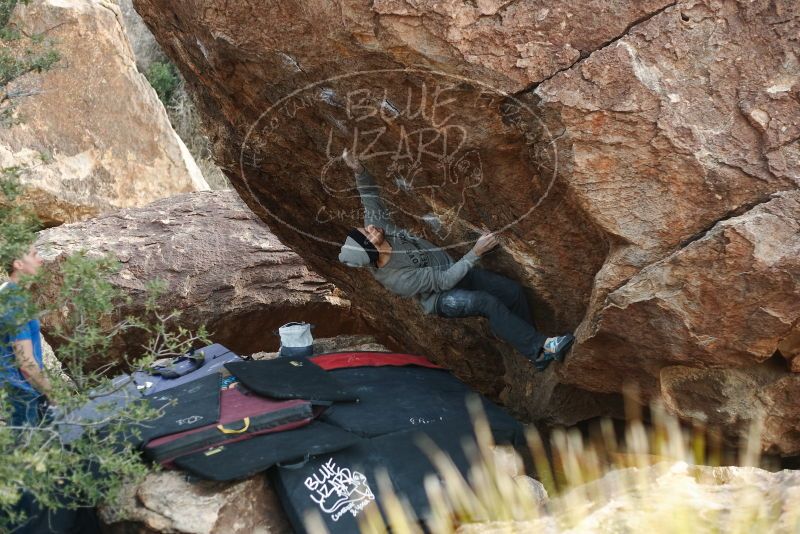 Bouldering in Hueco Tanks on 01/14/2019 with Blue Lizard Climbing and Yoga

Filename: SRM_20190114_1645160.jpg
Aperture: f/2.8
Shutter Speed: 1/320
Body: Canon EOS-1D Mark II
Lens: Canon EF 50mm f/1.8 II