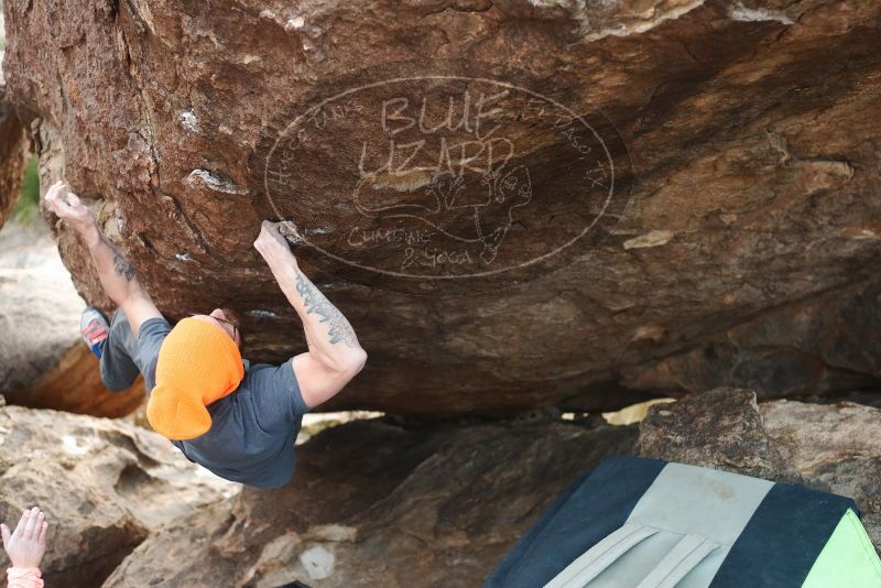 Bouldering in Hueco Tanks on 01/14/2019 with Blue Lizard Climbing and Yoga

Filename: SRM_20190114_1704210.jpg
Aperture: f/2.8
Shutter Speed: 1/250
Body: Canon EOS-1D Mark II
Lens: Canon EF 50mm f/1.8 II